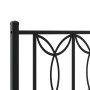 Bed frame with black metal headboard and footboard 100x200cm by , Beds and slatted bases - Ref: Foro24-376141, Price: 89,99 €...