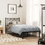 Bed frame with black metal headboard 90x190 cm by , Beds and slatted bases - Ref: Foro24-376120, Price: 73,99 €, Discount: %