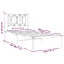 Estructura de cama con cabecero metal negro 90x190 cm de , Camas y somieres - Ref: Foro24-376120, Precio: 73,99 €, Descuento: %