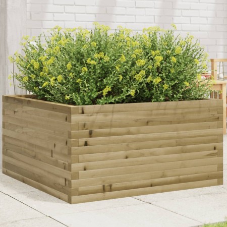 Jardinera de madera de pino impregnada 90x90x46 cm de , Maceteros y jardineras - Ref: Foro24-3282428, Precio: 187,99 €, Descu...