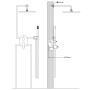 Duschsystem aus schwarzem Edelstahl 201 von vidaXL, Strahldüsen für Badewannen und Duschen - Ref: Foro24-147721, Preis: 179,8...