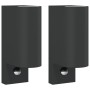 Lámparas de pared de exterior con sensor 2 uds aluminio negro de , Iluminación de exterior - Ref: Foro24-4006317, Precio: 45,...