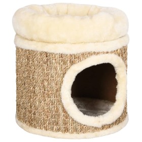 Luxury cat house with seagrass cushion 33 cm by vidaXL, Cat furniture - Ref: Foro24-170968, Price: 49,43 €, Discount: %