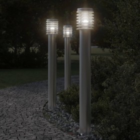 Outdoor floor lamps 3 pcs stainless steel 110 cm by , Outdoor lighting - Ref: Foro24-4006360, Price: 126,99 €, Discount: %