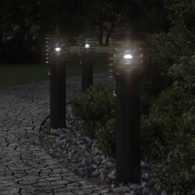 Outdoor floor lamps with black steel sensor 60 cm by , Outdoor lighting - Ref: Foro24-4006369, Price: 44,99 €, Discount: %