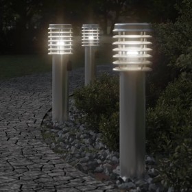 Outdoor floor lamps with plug 3 pcs stainless steel 60 cm by , Outdoor lighting - Ref: Foro24-4006374, Price: 107,99 €, Disco...