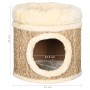 Casita para gatos de lujo con cojín hierba marina 33 cm de vidaXL, Mobiliario para gatos - Ref: Foro24-170968, Precio: 49,43 ...