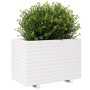 Massive Blumenkasten aus weißem Kiefernholz 70x40x49,5 cm von , Töpfe und Pflanzgefäße - Ref: Foro24-847369, Preis: 112,82 €,...