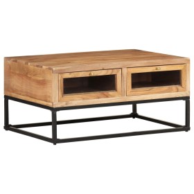 Mesa de centro de madera maciza de acacia 90x60x40 cm de vidaXL, Mesas de centro - Ref: Foro24-323506, Precio: 201,99 €, Desc...