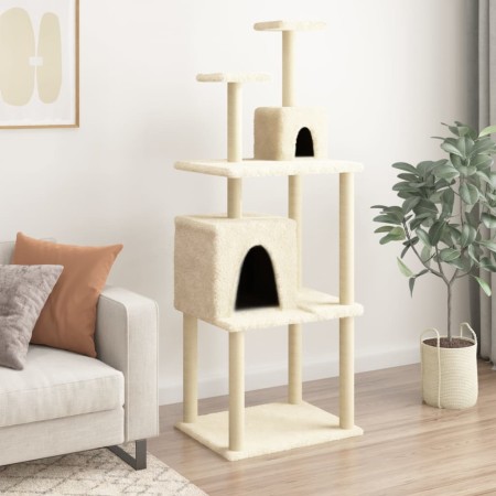 Cat scratcher with cream-colored sisal posts 167 cm tall by , Cat furniture - Ref: Foro24-172067, Price: 62,92 €, Discount: %