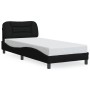 Estructura de cama con luces LED tela negro 90x190 cm de , Camas y somieres - Ref: Foro24-3214157, Precio: 158,12 €, Descuent...