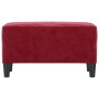 Red velvet wine red bench 70x35x41 cm by , Banks - Ref: Foro24-349401, Price: 56,65 €, Discount: %