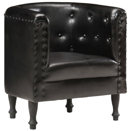 Black genuine leather cube design armchair by , Armchairs - Ref: Foro24-286593, Price: 241,76 €, Discount: %