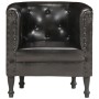 Black genuine leather cube design armchair by , Armchairs - Ref: Foro24-286593, Price: 241,76 €, Discount: %