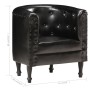 Black genuine leather cube design armchair by , Armchairs - Ref: Foro24-286593, Price: 241,76 €, Discount: %