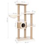 Árbol para gatos con poste rascador 126 cm hierba marina de vidaXL, Mobiliario para gatos - Ref: Foro24-170980, Precio: 113,6...