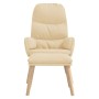 Sillón de relax con reposapiés de tela color crema de , Sillones - Ref: Foro24-3097344, Precio: 151,99 €, Descuento: %