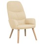 Sillón de relax con reposapiés de tela color crema de , Sillones - Ref: Foro24-3097344, Precio: 151,99 €, Descuento: %