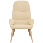 Sillón de relax con reposapiés de tela color crema de , Sillones - Ref: Foro24-3097344, Precio: 151,99 €, Descuento: %