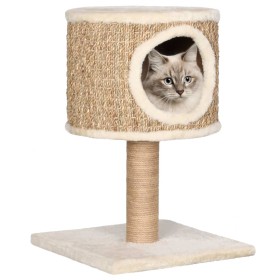 Cat tree with house and scratching post 52 cm sea grass by vidaXL, Cat furniture - Ref: Foro24-170972, Price: 51,11 €, Discou...