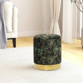 Round multicolored fabric storage ottoman by , Folding stools and chairs - Ref: Foro24-340297, Price: 48,94 €, Discount: %