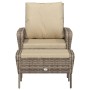 Light brown synthetic rattan garden armchair with footrest by , Garden chairs - Ref: Foro24-364114, Price: 146,95 €, Discount: %