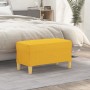 Banco de tela amarillo 70x35x41 cm de , Bancos - Ref: Foro24-349372, Precio: 56,92 €, Descuento: %