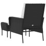 Garden armchair with black synthetic rattan footrest by , Garden chairs - Ref: Foro24-364116, Price: 137,37 €, Discount: %