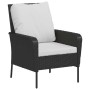 Garden armchair with black synthetic rattan footrest by , Garden chairs - Ref: Foro24-364116, Price: 137,37 €, Discount: %