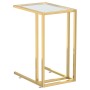 Computer side table with transparent glass, 50x35x65 cm by , Side tables - Ref: Foro24-331645, Price: 42,76 €, Discount: %