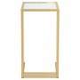 Computer side table with transparent glass, 50x35x65 cm by , Side tables - Ref: Foro24-331645, Price: 42,76 €, Discount: %