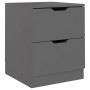 Engineered wood gray bedside table 40x40x50 cm by , Nightstands - Ref: Foro24-326727, Price: 64,49 €, Discount: %