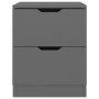 Engineered wood gray bedside table 40x40x50 cm by , Nightstands - Ref: Foro24-326727, Price: 64,49 €, Discount: %