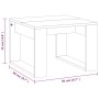 Beistelltisch aus braunem Eichenfurnierholz 50x50x35 cm. von , Seitentische - Ref: Foro24-825827, Preis: 36,99 €, Rabatt: %