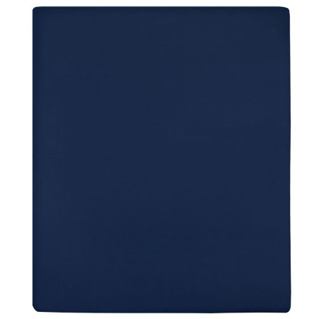 Fitted jersey sheets 2 units navy blue cotton 90x200 cm by , Bed sheets - Ref: Foro24-136231, Price: 21,86 €, Discount: %