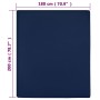 Navy blue cotton jersey fitted sheet 140x200 cm by , Bed sheets - Ref: Foro24-136238, Price: 19,21 €, Discount: %