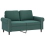 Dreiteiliges Sofaset mit dunkelgrünen Samtkissen. von , Sofas - Ref: Foro24-3202222, Preis: 561,84 €, Rabatt: %