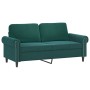 Dreiteiliges Sofaset mit dunkelgrünen Samtkissen. von , Sofas - Ref: Foro24-3202222, Preis: 561,84 €, Rabatt: %