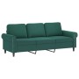 Set of sofas with 3 dark green velvet cushions by , Sofas - Ref: Foro24-3202262, Price: 599,60 €, Discount: %