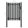 Anthracite grey steel garden fence gate 1x1.7 cm by , garden gates - Ref: Foro24-146329, Price: 240,95 €, Discount: %