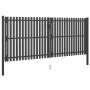 Anthracite grey steel garden fence gate 4x2 cm by , garden gates - Ref: Foro24-146336, Price: 663,89 €, Discount: %