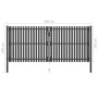 Anthracite grey steel garden fence gate 4x2 cm by , garden gates - Ref: Foro24-146336, Price: 663,89 €, Discount: %