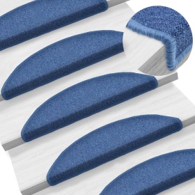 Stair treads 10 units blue 56x17x3 cm by , Stair mats - Ref: Foro24-149749, Price: 34,39 €, Discount: %