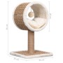 Cat tree with upper tunnel and seaweed grass toy 56 cm by vidaXL, Cat furniture - Ref: Foro24-170973, Price: 57,85 €, Discoun...