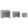 Mesas apilables 3 pzas madera contrachapada color gris Sonoma de , Mesas auxiliares - Ref: Foro24-815226, Precio: 56,43 €, De...