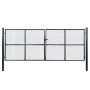 Puerta de malla de jardín acero galvanizado 400x150 cm gris de , Puertas de jardín - Ref: Foro24-143377, Precio: 464,47 €, De...