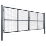 Galvanized steel garden mesh gate 400x150 cm gray by , garden gates - Ref: Foro24-143377, Price: 502,96 €, Discount: %