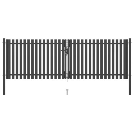 Anthracite grey steel garden fence gate 4x1.5 cm by , garden gates - Ref: Foro24-146334, Price: 463,24 €, Discount: %