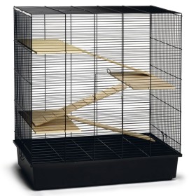 Beezteez Scooby rodent cage black metal 70x40x78 cm by Beeztees, Cages and habitats for small animals - Ref: Foro24-431690, P...