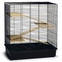 Beezteez Scooby rodent cage black metal 70x40x78 cm by Beeztees, Cages and habitats for small animals - Ref: Foro24-431690, P...